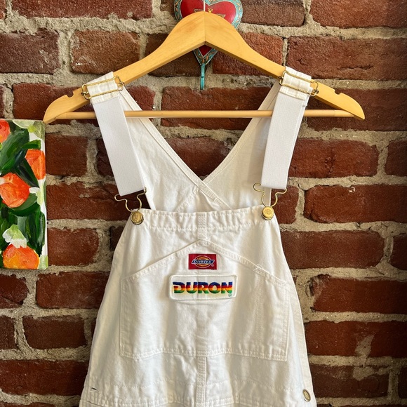 Vintage 90s Dickies Overalls Work  Men's Size 30x32 Cream - Picture 3 of 9